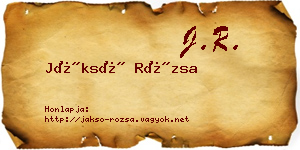 Jáksó Rózsa névjegykártya